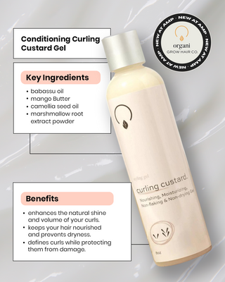 Conditioning Curling Custard Gel for Low to Medium Porosity Hair 8 oz.