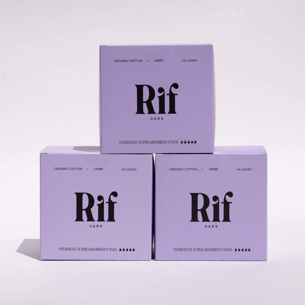 Rif Care Organic Pads with Wings- Super Absorbency on Marmalade