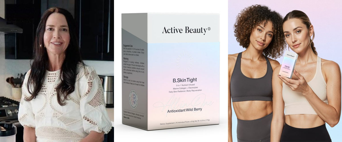 Stephanie Bastow, founder of Active Beauty, with B.Skin Tight