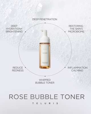 Rose Bubble Pre, Pro & Postbiotics Toner 5 oz.