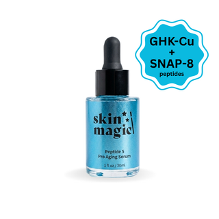 Skin Magic Peptide 5 Pro-Aging Serum with Copper Peptides + Hyaluronic Acid – 1 oz.