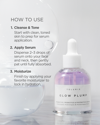 Glow Plump Pre, Pro & Postibotics Serum 1.01 oz.