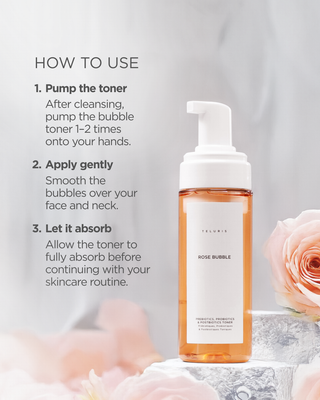 Rose Bubble Pre, Pro & Postbiotics Toner 5 oz.