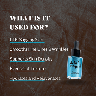 Skin Magic Peptide 5 Pro-Aging Serum with Copper Peptides + Hyaluronic Acid – 1 oz.