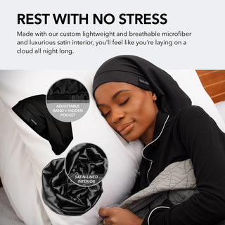 Classic Satin-Lined Sleep Cap (available in 3 colors)