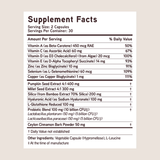 Daily Glow Vitamins For Glowing Skin & Healthy Hair 30 servings