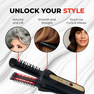 YA-MAN SPA STYLER® Cordless Volume + Smooth Hot Brush - Black