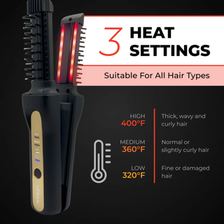 YA-MAN SPA STYLER® Cordless Volume + Smooth Hot Brush - Black
