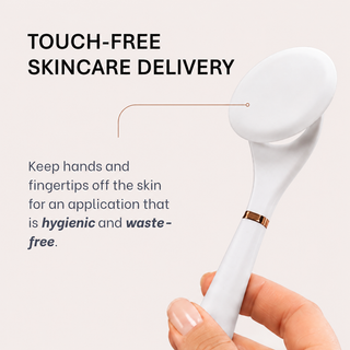 LUNAESCENT Touch-Free Skincare Applicator Set with Silicone Pads & Gold Spatula