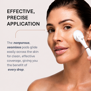 LUNAESCENT Touch-Free Skincare Applicator Set with Silicone Pads & Gold Spatula