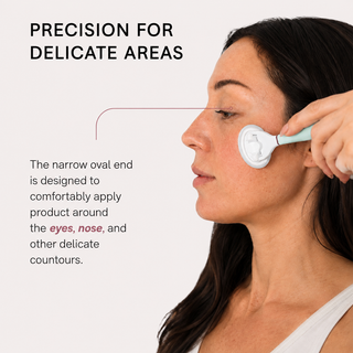 LUNAESCENT Touch-Free Skincare Applicator Set with Silicone Pads & Gold Spatula