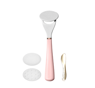 LUNAESCENT Touch-Free Skincare Applicator Set with Silicone Pads & Gold Spatula