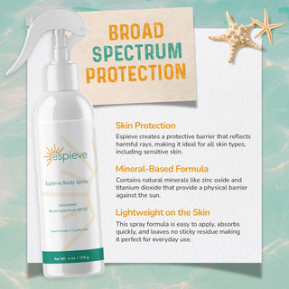 Espieve SPF 25 Mineral Body Spray Sunscreen 6 oz.