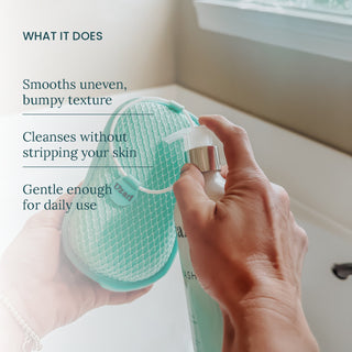 U-Scrub Exfoliator, Antibacterial, Quick-Drying & Machine Washable with Travel Bag