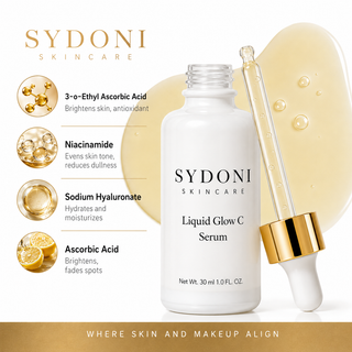 Sydoni Liquid Glow Vitamin C Brightening Serum with Niacinamide + Hyaluronic Acid 1 oz.