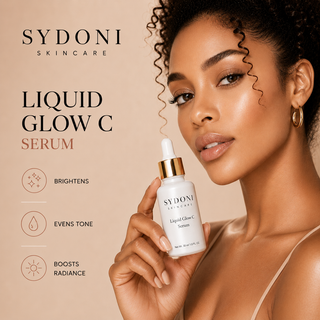 Sydoni Liquid Glow Vitamin C Brightening Serum with Niacinamide + Hyaluronic Acid 1 oz.