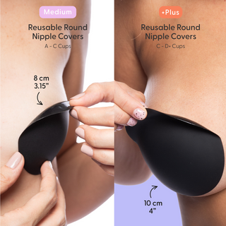 Black Edition Bare it All - Reusable Round Silicone Nipple Covers